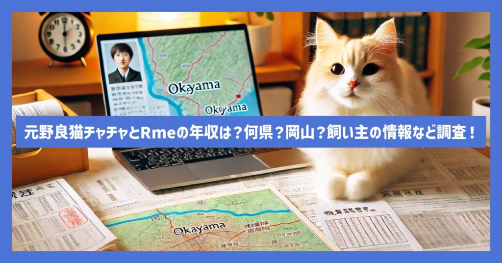 元野良猫チャチャとRmeの年収は？何県？岡山？飼い主の情報など調査！